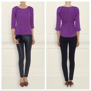 LK Bennett Purple Chiffon Blouse Size 6 New!